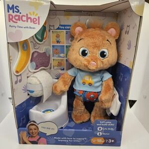 Ms Rachel Potty Time with Bean Plush & Toilet Set 18M+ New